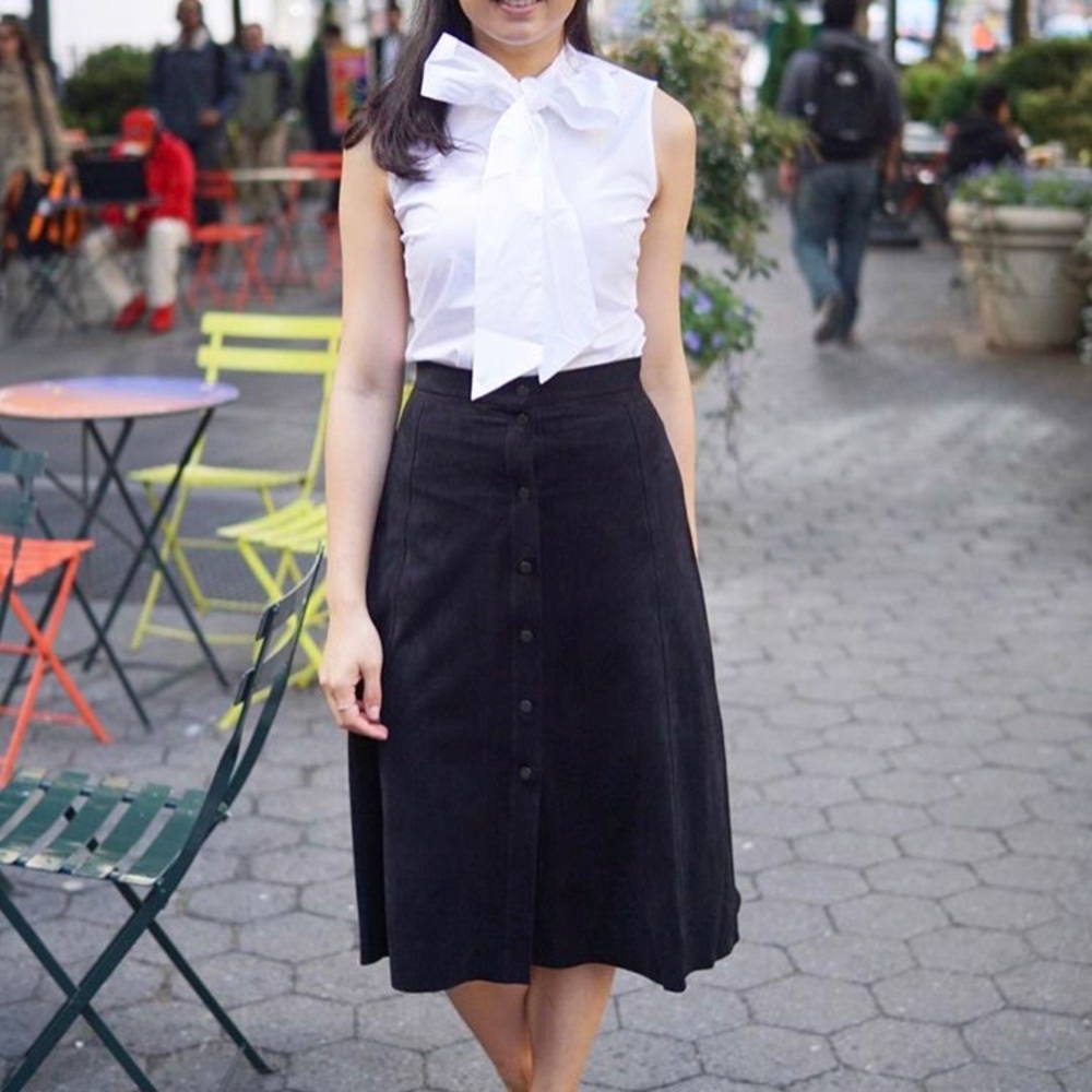 Banana Republic Riley-Fit Bow Neck Shirt